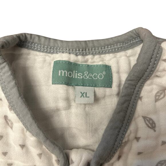 Molis & Co Muslin Baby Sleepsack Sleep Blanket XL Extra Large Gray & White (4) - Picture 2 of 10